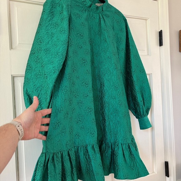 Ulla Johnson Emilia Dress in Turquoise Size 0 Textured Mock‎ Neck Mini Dress - Picture 7 of 15
